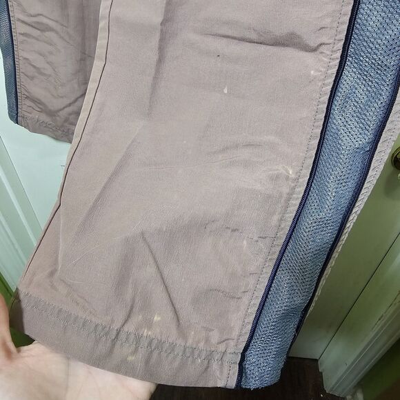 Vintage BUM Equipment Baggy Windbreaker Pants Mens L Mauve Nylon Cargo Y2K - Picture 3 of 9